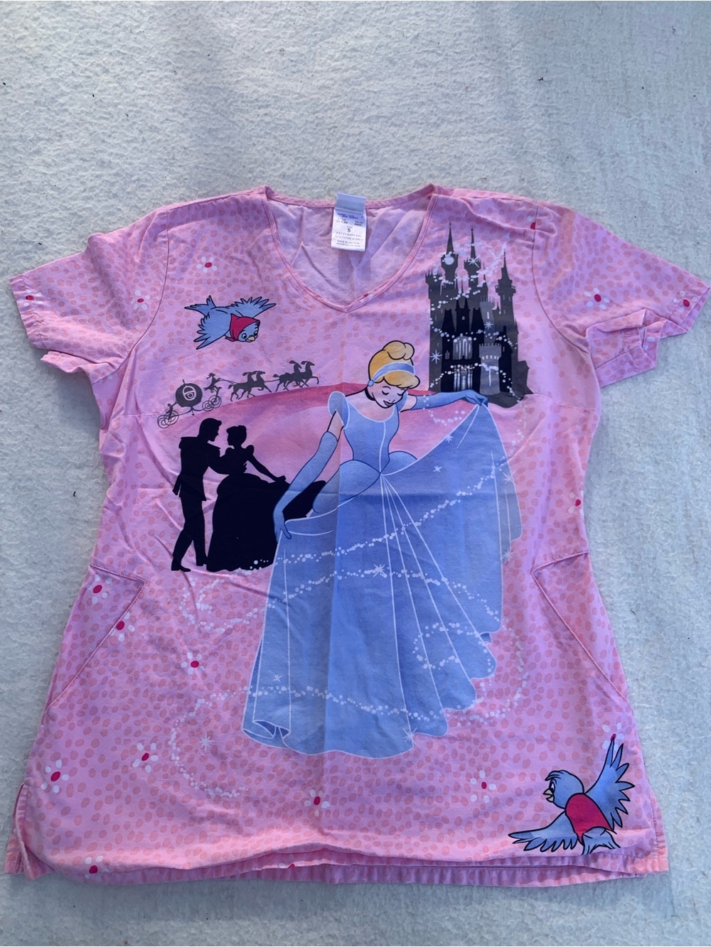 Disney Cinderella scrub top Sz s
